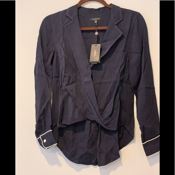Rag&Bone dean wrap front shirt size XXS, NWT - Picture 8 of 12